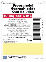 Propranolol Oral Solution Fda Prescribing Information Side Effects And Uses