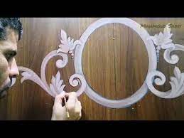 كيفية رسم زخرفة على باب شقة رسم موبيليا زخارف مع طبيعي youtube decor home decor frame