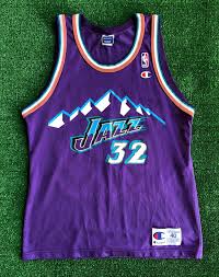 1998 Karl Malone Utah Jazz Champion Nba Jersey Size 40