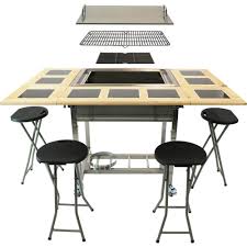 My Hibachi Bbq Outdoor 3 In 1 Sit Around Propane Grill W Flat Top Teppanyaki Griddle Bbq Rack Cast Iron Grill Stai In 2020 Hibachi Bbq Outdoor Bbq Cast Iron Grill