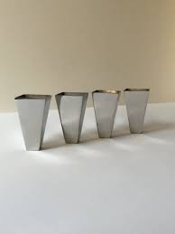 End Cap Foot Tip Chrome Leg Cap Furniture Leg Square Furniture Feet Metal Ferrule Tapered Metal Foot Steel Caster Furniture Legs Furniture Feet Steel Casters