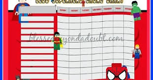 Daily Autism Freebie Lego Superhero Chore Chart