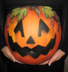 jack o lantern belly painting - ✯ www.pinterest.com/WhoLoves/Body-Art ✯  #BodyArt | Pregnant belly painting, Belly painting, Belly art