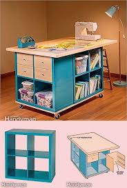 Handwerks Hobbyschreibtisch Mit Ikea Teilen Diy Craft Room Table Mit Ik Cra In 2020 Craft Room Tables Diy Craft Room Table Craft Tables With Storage