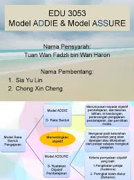Model addie adalah akronim dari lima tahap proses pengembangan: Mindp Map Perbezaan Antara Model Addie Dgn Model Assure Pptx