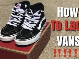 Here is a quick tutorial on how to lace vans sk8 hi sneakers. How To S Wiki 88 How To Lace Vans Skate Hi
