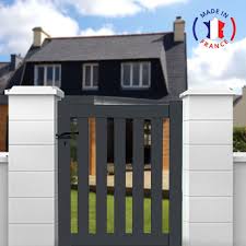 Portillon Aluminium Modele Ajoure En Kit Dimension L 1000 Entre Piliers X H 1200 Couleurs Gris Ral 7016 A1012pn7016 Portillon Aluminium Portillon Fenetre En Bois