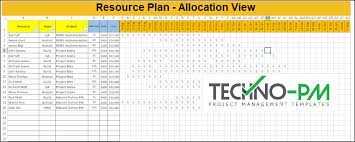 The resource allocation template helps track when a specific resource is available to work on a project. Free Resource Plan Template Track Over Under Allocation Project Management Templates