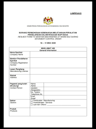 Contoh surat permohonan kerja sama. Lily No Twitter Borang Yg Terakhir Ni Untuk Kilang Yg Tak Boleh Fully Shutdown Atau Kena Ada Equipment On Warm Idle