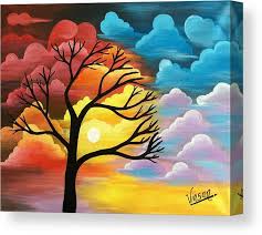 The paint stretches quite a lot which not only saves paint but also is easy to paint with and looks more natural and pleasing. Abstract Nature Acrylic Painting Canvas Print Canvas Art By T Saranraj
