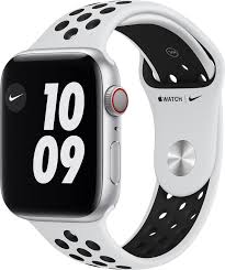 Apple Watch Nike Series 6 Gps Cellular 44mm Silver Aluminum Case With Pure Platinum Black Nike Sport Band Mg2g3ll A In 2020 Apple Watch Nike Apple Watch Buy Apple Watch