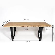 table a manger bois massif tronc d arbre pieds metal table a manger bois et metal table a manger bois brut fabriquer table a manger