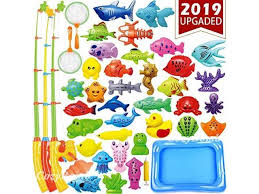 Magnetic Fishing Toys Game Set For Kids Water Table Bathtub Kiddie Pool Party With Pole Rod Net Plastic Floating Fishtoddler Color Ocean Sea Animals Age 3 4 5 6 Year Old Mega Newegg Com