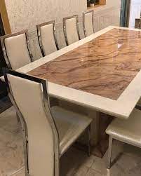 From oval, square, rectangle and round shaped dining tables that feature glass, terrazzo, concrete and marble table tops plus many more! Mulla Home 10 Seater Dining Table Marble Top Premium Facebook