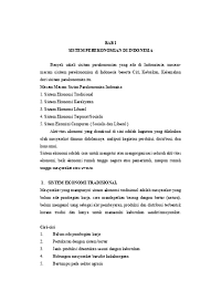Pemerintah tidak terlibat langsung dalam aktivitas ekonomi, hanya berperan. Makalah Pelaku Dan Sistem Ekonomi Docx 1