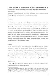 Pdf Jamas Pense Que Los Argentinos Serian Tan Locos1 La Planificacion De La Recuperacion De Las Islas Malvinas En 1982 Frente Al Legad