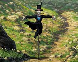 A) by shouting out a strange word. Anime Scarecrow And Turnip Head Image 6061640 On Favim Com