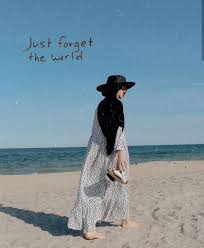 صور انستغرام صور فايسبوك بنات محجبات في البحر Muslimah Fashion Casual Hijab Outfit Summer Beach Ootd
