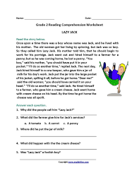 Is your child able to understand what he reads? 2nd Grade Comprehension Worksheets Printable Search For A Good Cause