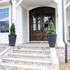 Front Steps Brick Steps Farmhouse Modern Farmhouse Exterior Brick Exterior House Brick Farmhouse