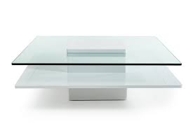 Product title glass coffee table with lower shelf, clear rectangle glass coffee table, modern coffee table with metal legs, rectangle center table sofa table home furniture for living room, l5509. Emulsion Modern White Coffee Table