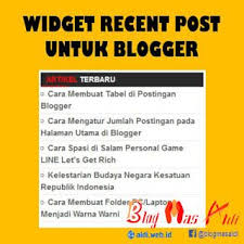 Cara Memasang Widget Recent Post Sederhana Di Blog Http Www Aldi Web Id 2017 06 Cara Memasang Widget Recent Post Simple Di Blog Html Sederhana Blogger Blog