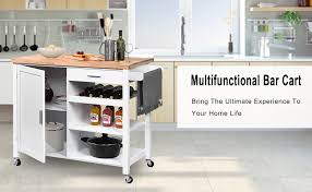 Learn how to do just about everything at ehow. Amazon Com Qcen Kitchen Island Cart White Kitchen Rolling Microwave Cart With Storage Wood Cabinet Handle Rack Drawer Home Style 41 3l X 18 9w X 35h Kitchen Islands Carts