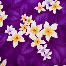 Fabric White Plumeria On Deep Purple Tropical Hawaiian By Etsy Birds Of Paradise Flower Plumeria Tropical Fabric