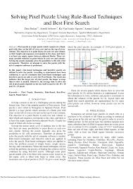 Maybe you would like to learn more about one of these? Pdf Solving Pixel Puzzle Using Rule Based Techniques And Best First Search