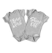 Twinstuff Twin Onesies Outfits For Baby Girls And Baby Boys For Newborn Twins 3 6 Months Show Off 2 Pack Amazon In Clothing Accessories