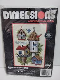 Dimensions Cross Stitch Kit Birdhouse Welcome 6682 Bird House 5x7