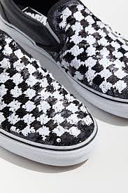 Black And White Checkered Vans Kids Vans Slip On Flip Sequin Checkerboard Sneaker Urban Outfitters Vans Slip On Vans Sneakers