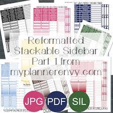 Reformatted Weekly Monthly Stackable Sidebar Part 1 Free Planner Printable Free Printable Planner Stickers Planner Printables Free Printable Planner