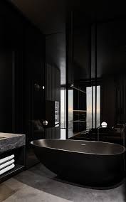 Client black houses are the best houses. Apartment In Moscow Dezign Ark Beta Black Interior Design Modern House Design Bathroom Design Black