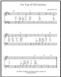 Some basic piano knowledge to understand is as follows: On Top Of Old Smoky Free Kids Sheet Music Guitar Tabs Piano