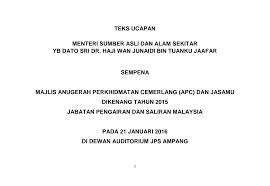 Jabatan pengairan dan saliran, malaysia. Https Www Ketsa Gov My Ucapanketsa Koleksi 20ucapan Ucapan 20menteri Majlis 20anugerah 20perkhidmatan 20cemerlang 20 Apc 20dan 20jasamu 20dikenang 20tahun 202015 20jps Pdf