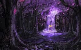 Dark purple anime wallpapers and background images for all your devices. Download 2560x1600 Purple Forest Scenic Fairy Anime Girl Waterfall Stream Wallpapers For Macbook Pro 13 Inch