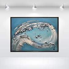 Target.com has been visited by 1m+ users in the past month Blue Eye Abstract Art Acrylic Painting Canvas Art Framed Painting Blue Silver Painting Ready To Hang Painting By Edelgard Schroer Saatchi Art