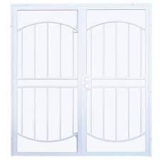 For sunny climates where weather protection is less of a concern, unique home designs line of security screen doors offer the best in security, style, ventilation and insect control. Unique Home Designs 72 In X 80 In Arcada White Surface Mount Outswin Decohub Home Outlet Store