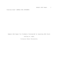 This paper sample apa research papers is only a guide use this paper as a guide only; Https Www Uv Es Mperea Apa Pdf