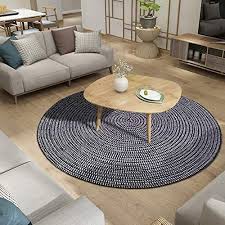 Zhao Xiemao Modern Area Rugs Circle Rug Carpet Cotton Cord Hand Woven Rug Anti Skid Reduce Noise Bedroom Fl Rugs On Carpet Vintage Persian Rug Bedroom Flooring