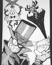 Mr Garbage On Instagram Uniao Dos Viloes Lord Black Hat Lord Aku Bill Cipher Blackhat Billcipher Aku Samuraijack Gravityfalls Disney Villainous