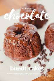 These mini bundt cake recipes will truly rock your world! Double Chocolate Bundt Cakes Skip To My Lou