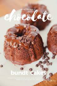 Preheat the oven to 350 degrees f. Double Chocolate Bundt Cakes Skip To My Lou