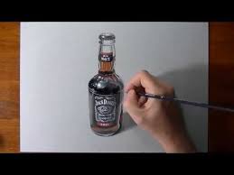 54 sketsa gambar botol minuman ang. Crazy Realistic Drawing Jack Daniels And Cola Bottle Steemit