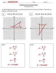 Graphing Figures On A Coordinate Plane To Calculate Area Coordinate Plane Calculate Area Graphing