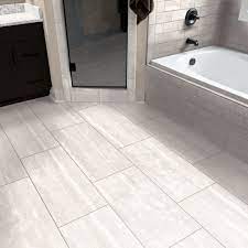 White Travertine Tile Porcelain Tile Bathroom Floor Gray Shower Tile Tile Bathroom