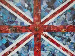 My 11 Year Old Daughter S Diamond Jubilee Union Jack Collage Made From Cutouts From Old Magazines Collage Making Old Magazines Painting