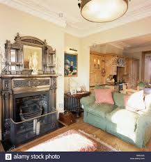 cast iron over mantel mirror and