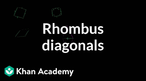 Proof that the diagonals of a rhombus are perpendicular bisectors of each other. Rhombus Diagonals Video Quadrilaterals Khan Academy